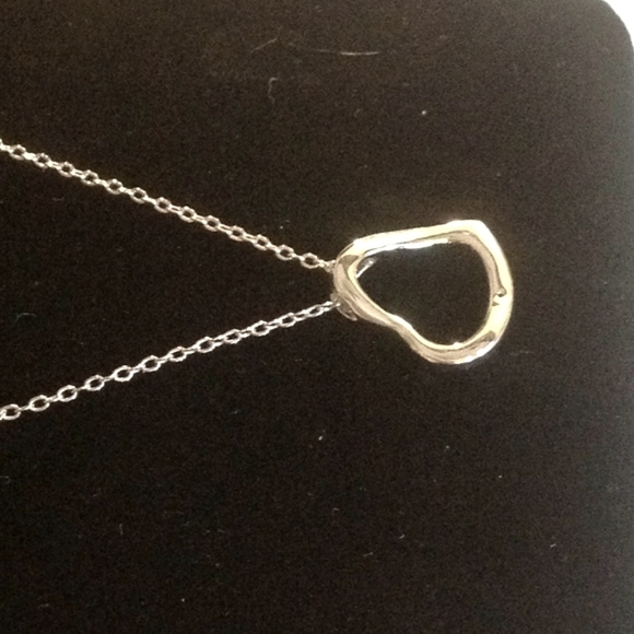 Sterling Silver Slide Heart Pendant & Chain 925 - Picture 5 of 8